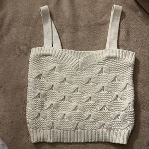 White crochet Zara top